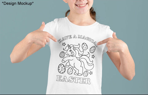 Easter Coloring Tee-shirt with Fabric Markers